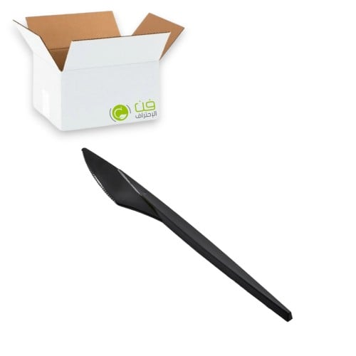 كرتون سكين بلاستيك اسود (1000) حبة