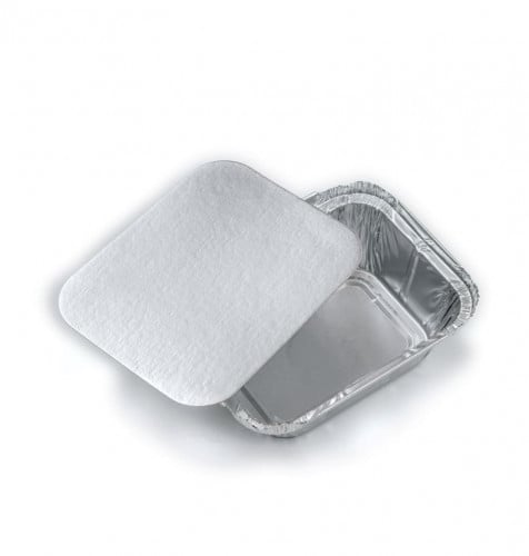 علب قصدير مربع بغطاء (25) صحن