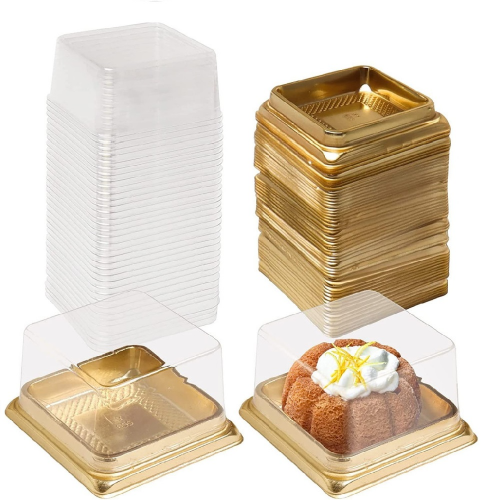 علب حلويات بلاستيك مقاس 11*11 سم (50) علبة