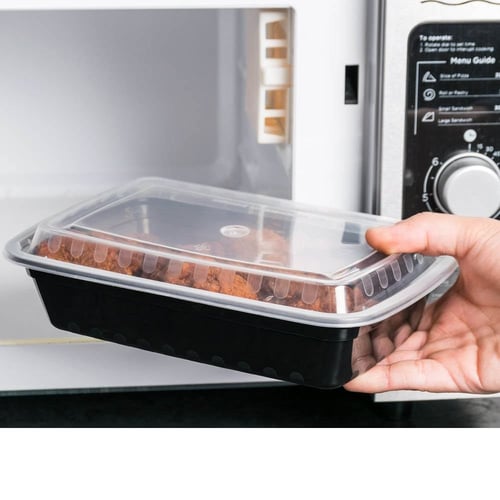 علب ميكرويف مستطيل 38 اونص (50) علبة