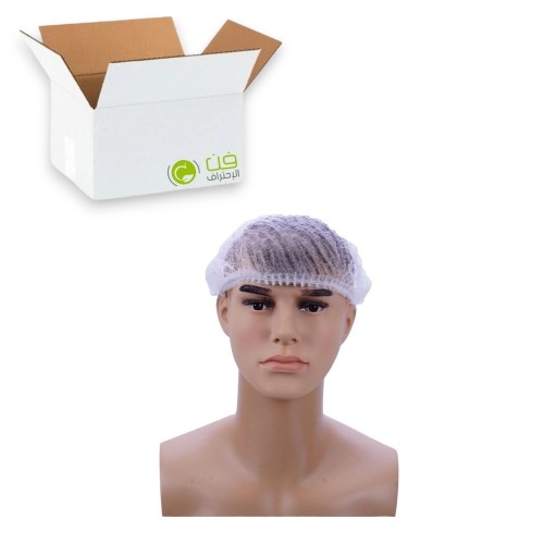 كرتون واقي شعر ابيض (1000) غطاء