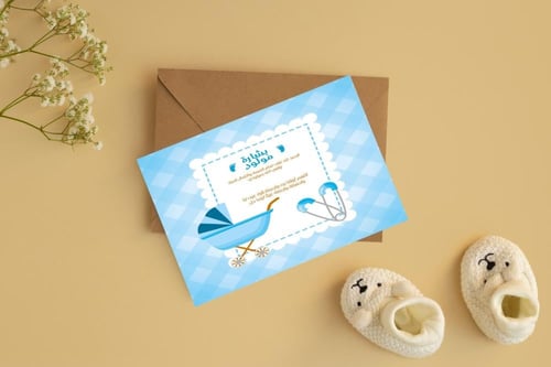 تصميم بشارات و دعوات مواليد