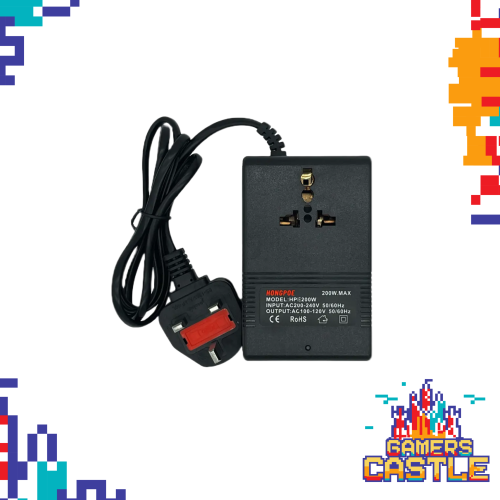 محول طاقة من 220 فولت الى 110 فولت (200 واط)