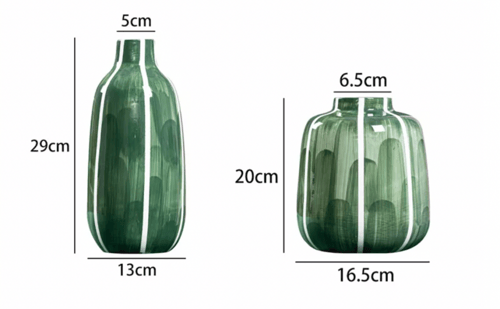 مزهرية نورديك ستايل سيراميك اخضر