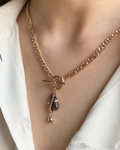 سلسلة إكسسوار مطليه ذهب