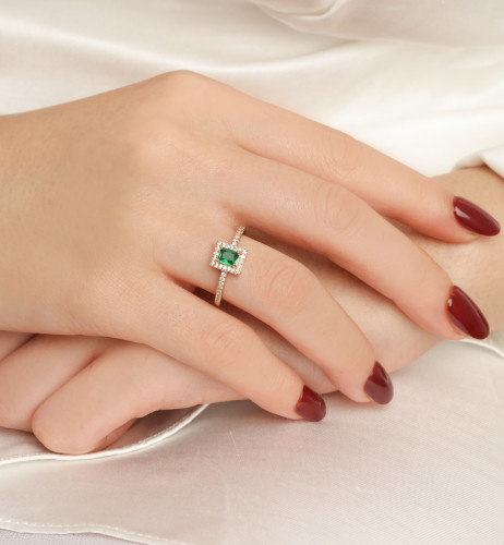 خاتم إكسسوار مطلي بماء الذهب