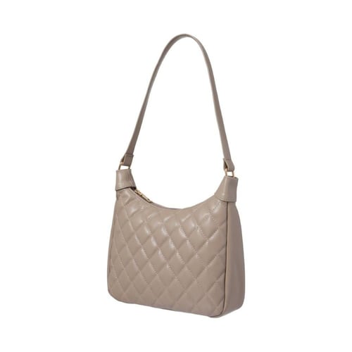 حقيبة كتف بنمط ماسي - بني