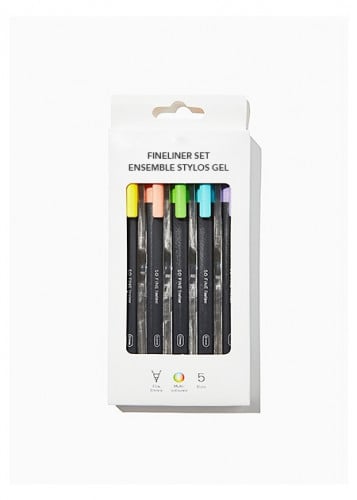 مجموعة أقلام التحديد الرفيعة الهايلايتر 0.4مم - 5...