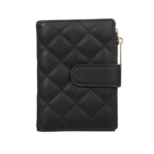 محفظة قصيرة للنساء بنمط الماس المبطّن مع قفل - أسو...