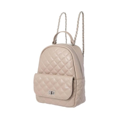 حقيبة ظهر بنمط ماسي - بني