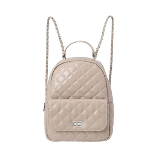 حقيبة ظهر بنمط ماسي - بني