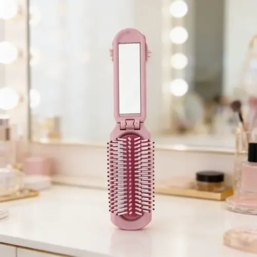 فرشاة مرآة مستطيلة قابلة للطي من مجموعة هالو كيتي...