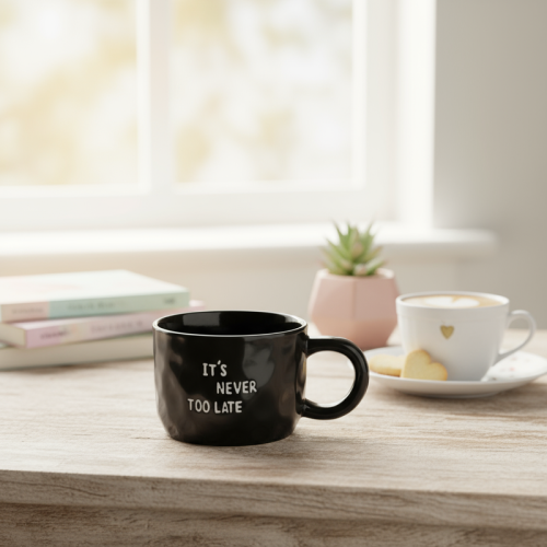 كوب سيراميك بمقبض 250مل - أسود