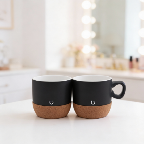 كوب سيراميك وود قرين ميني 140 مل أسود – قطعتان