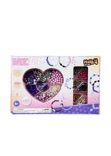 صندوق الخرز لصنع الأساور اليدوية- شكل قلب