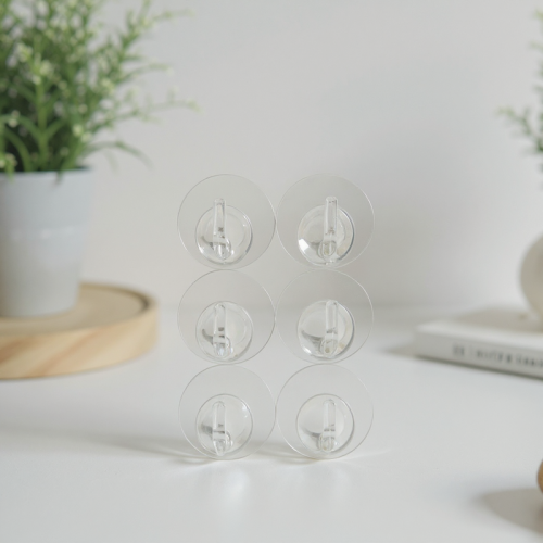 علاقات جدارية دائرية شفافة صغيرة - 6 قطع