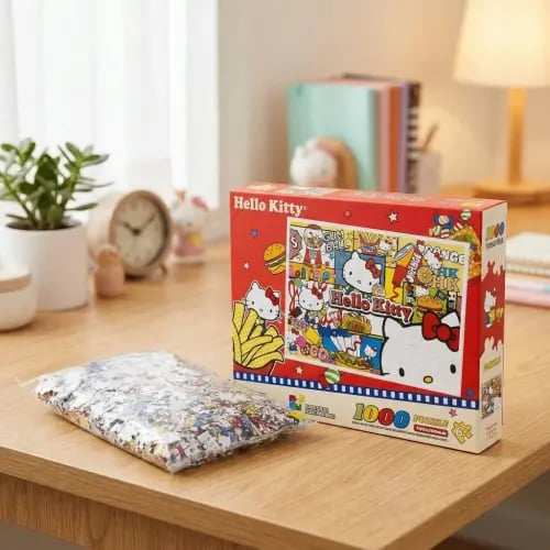 لغز (بازل) 1000 قطعة من مجموعة هيلو كيتي ريترو داي...