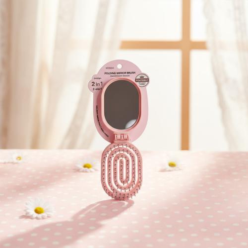 مشط مع مرآة قابلة للطي - بإبرتين