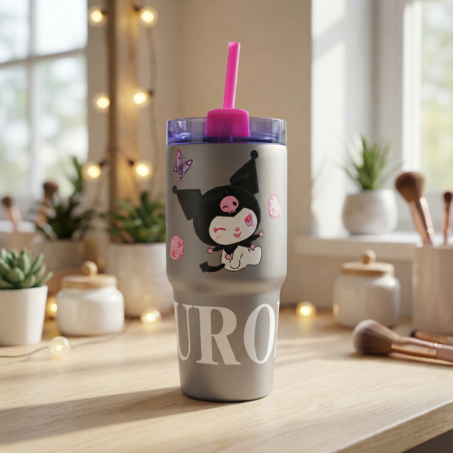 مطارة مع مزاز 490 مل بجدار مزدوج من مجموعة سانريو...