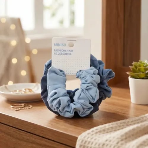 ربطات شعر بلون سادة من سلسلة موكا - 3 قطع