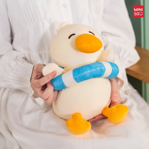 لعبة محشوة على شكل شكل بطة مع عوامة السباحة من سلس...