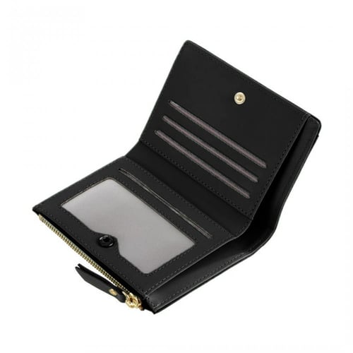 محفظة نقود سحاب قصير - اسود