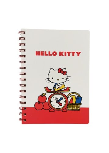 دفتر سلك مسطّر بحجم A5 بتصميم هيلو كيتي - 64 ورقة