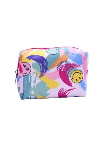 حقيبة مستحضرات التجميل من سمايلي وورلد - ازرق - مق...
