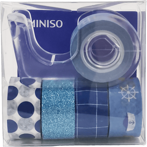 حامل الشريط اللاصق من سلسلة اللون الأزرق الداكن