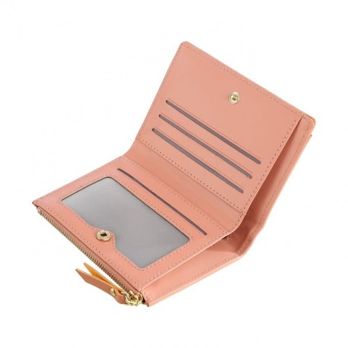 محفظة نقود سحاب قصير - وردي