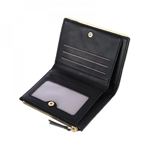 محفظة نقود سحاب قصير - اسود