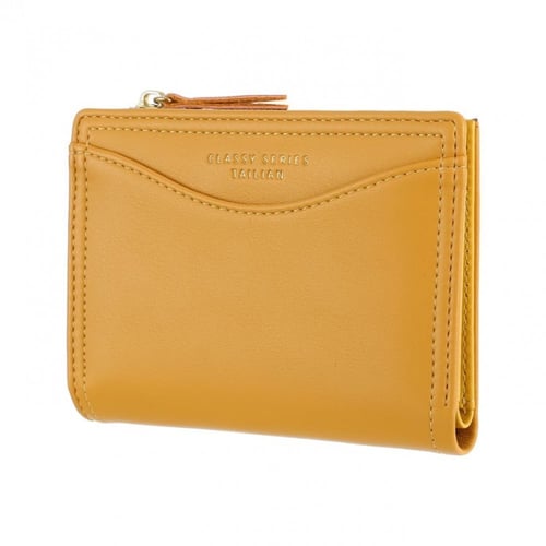 محفظة نقود سحاب قصير - اصفر