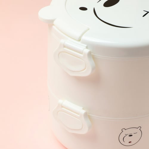 صندوق غداء بينتو مزدوج الطبقات من سلسلة الدببة الث...