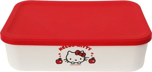 صندوق تخزين مع غطاء من سلسلة هيلو كيتي ابل - حجم ص...