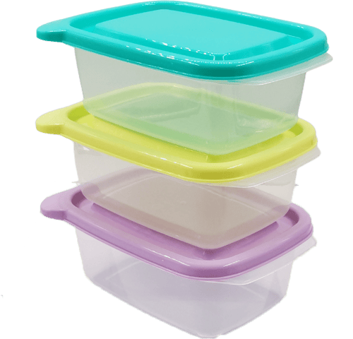 حاويات تخزين الطعام المستطيلة الملونة سعة 400 مل -...