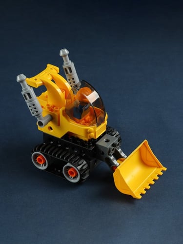 لعبة أطفال تركيبات - بلدوزر 19 قطعة - 13x22 سم