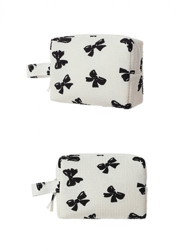 حقيبة مستحضرات تجميل متسطيلة جذابة - ابيض - 18x13...