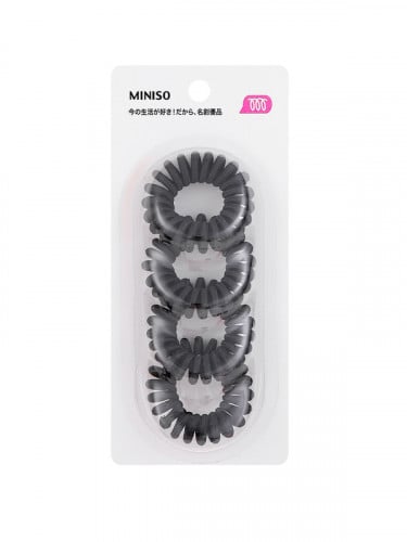 ربطات شعر حلزونية 4 قطع مقاس 4 - ملونة