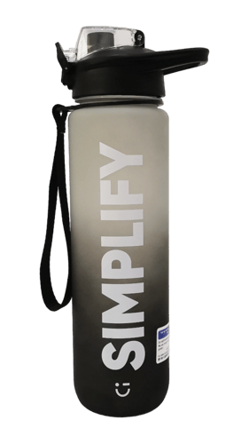 مطارة بلاستيكية بتدرجات الألوان ومقبض سعة 1000 مل...