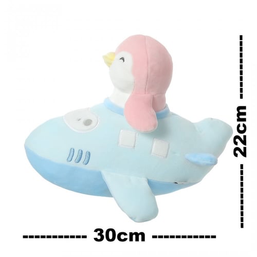 دمية محشوة على شكل البطريق بن بن يركب طائرة من سلس...