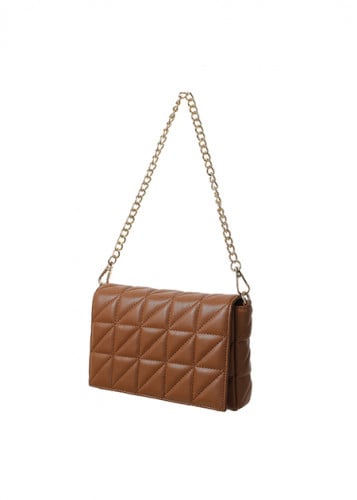 حقيبة كتف مستطيلة ناعمة ريترو بغطاء علوي قلاب - بن...