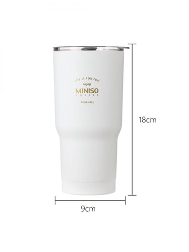 كأس مع مصاصة 580مل ابيض