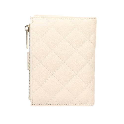 محفظة نسائية قصيرة مبطنة بنقشة الماس وقفل - بيج -...