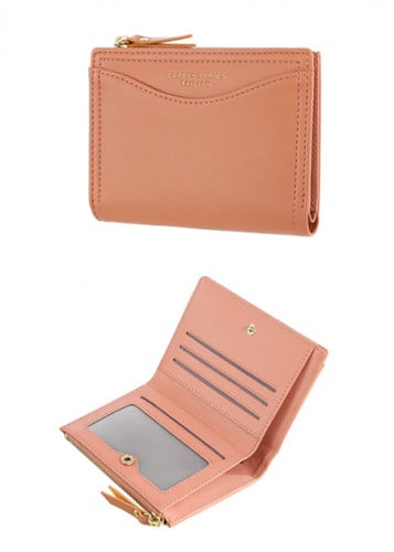 محفظة نقود سحاب قصير - وردي