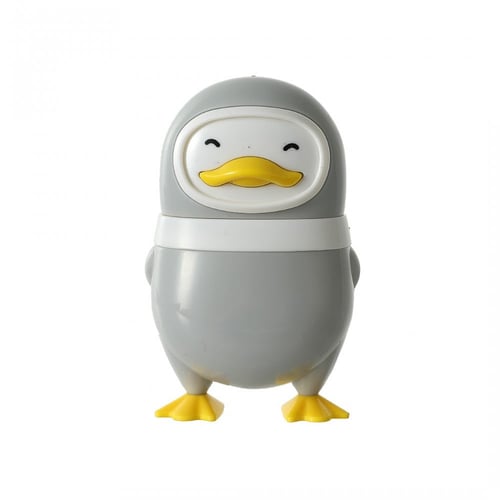 براية مع محاية على شكل بطريق - رمادي