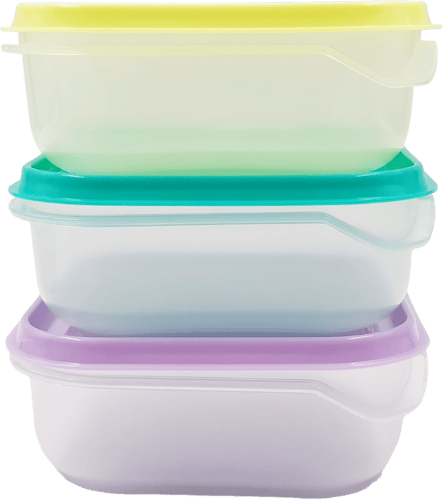 علب تخزين طعام ملونة 400 مل - 3قطع
