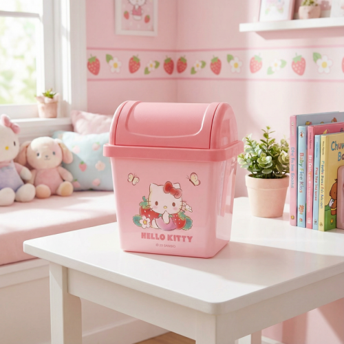 سلة مهملات مكتبية من مجموعة الفراولة لشخصيات سانري...