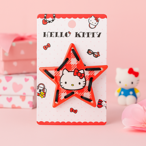 مشبك شعر - هيلو كيتي - احمر