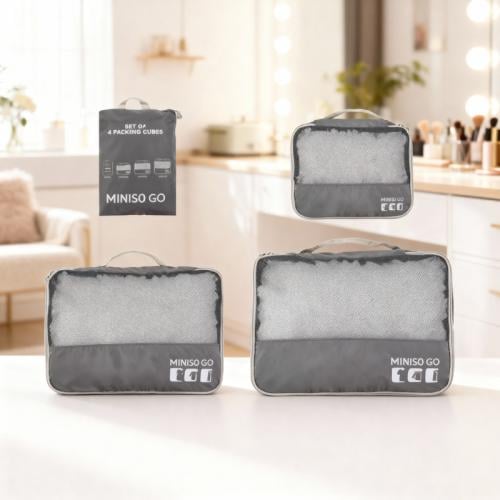 مجموعة تخزين الملابس من سلسلة ميني سو 4 قطع - رماد...