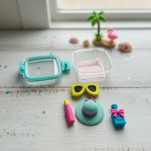 مجموعة ممحاة في صندوق